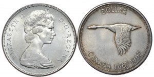 Canada, 1 dollaro, 1967. 2 pezzi.