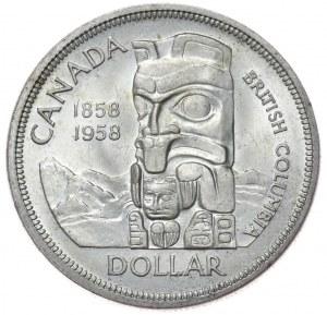 Canada, $1, 1958.