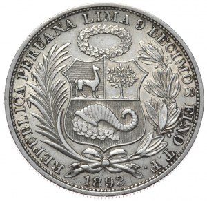 Pérou, 1 Sol, 1893, Rareté
