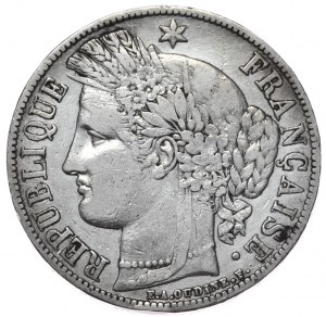 France, 5 Francs, 1851. Ceres