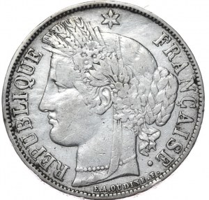 Frankreich, 5 Francs, 1851. Ceres
