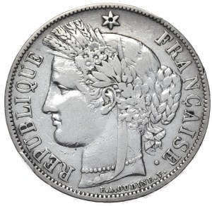 Francia, 5 franchi, 1850. Cerere