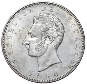 Ecuador, 5 Sucres, 1944.