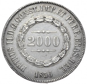 Brazylia, 2000 Reis (Reali), 1856r.