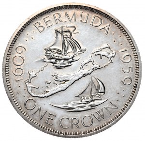 Bermudes, 1 Crown, 1959.