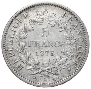 Francúzsko, 5 frankov, 1876 Herkules