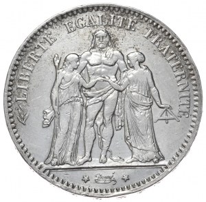 Francúzsko, 5 frankov, 1876 Herkules