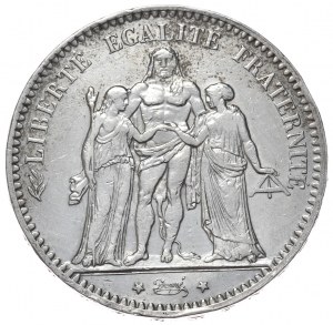 Francja, 5 Franków, 1876r. Herkules