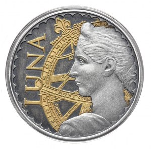 Luna premium, da collezione, 1oz, antico/oro