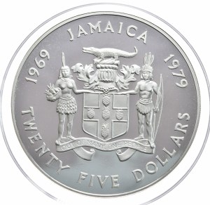 Giamaica, 25 dollari, 1979, 4 once.