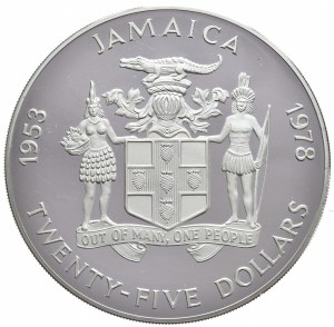 Giamaica, 25 dollari, 1978, 4 once.