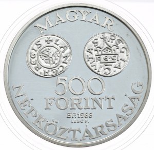 Maďarsko, 500 forintov, 1988.