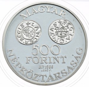 Hungary, 500 Forints, 1988.