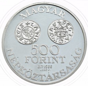 Maďarsko, 500 forintov, 1988.