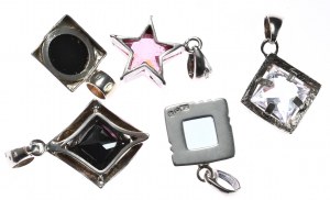 Jewelry, pendants with stones, Ag925