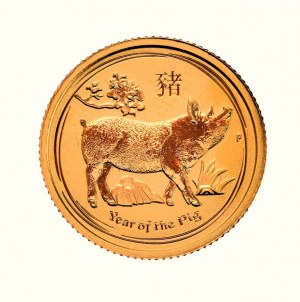 Australia, 2019. 1/10 ounce, Year of the Pig
