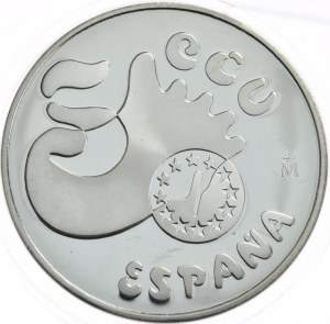 Španielsko, 5 Ecu, 1990. 1oz.