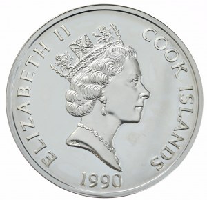 Cookovy ostrovy, 50 dolarů, 1990. S. Bolivar