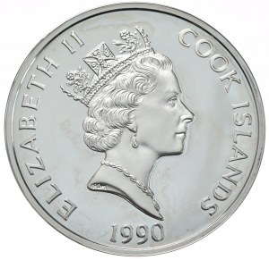 Îles Cook, 50 dollars, 1990. H. Hudson