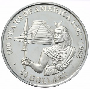 Cook Islands, $50, 1990.