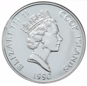 Cook Islands, $50, 1990. A. Lincoln
