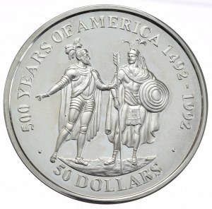 Cook Islands, $50, 1990.