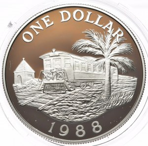 Bermudes, 1 dollar, 1988.