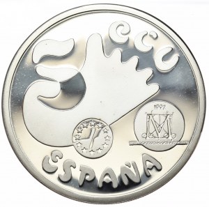 Španielsko, 5 Ecu, 1992. 1oz.