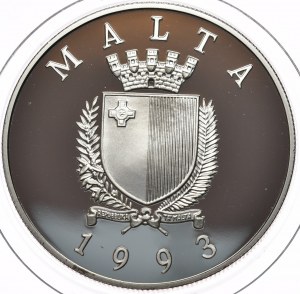 Malte, 5 lires, 1993.