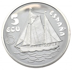 Espagne, 5 écus, 1993. J. de Borbon