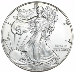 USA, 1 Dolar, 2020r., 1 oz, srebro 999