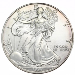 États-Unis, 1 dollar, 1998, 1 oz, argent fin