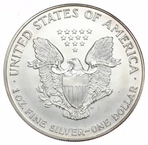 USA, 1 dolár, 1998, 1 oz, rýdze striebro