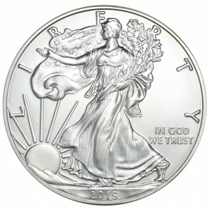 USA, 1 Dolar, 2019r., 1 oz, srebro 999