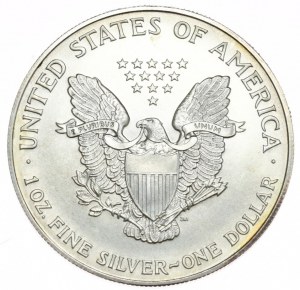 USA, 1 dolár, 1996, 1 oz, rýdze striebro