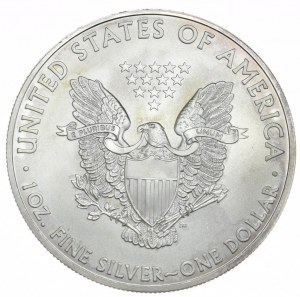 USA, 1 dolar, 2008, 1 oz, ryzí stříbro
