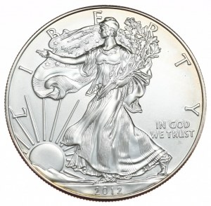 USA, 1 dolár, 2012, 1 oz, rýdze striebro
