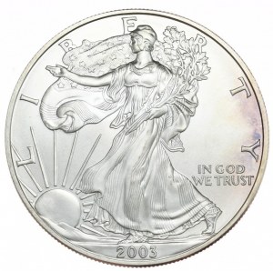 USA, 1 dolár, 2003, 1 oz, rýdze striebro