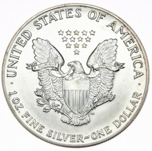 USA, 1 dolar, 1987, 1 oz, ryzí stříbro
