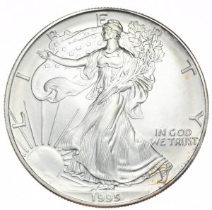 USA, 1 dollaro, 1995, 1 oz, argento fino