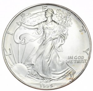 USA, 1 Dollar, 1995, 1 Unze, Feinsilber