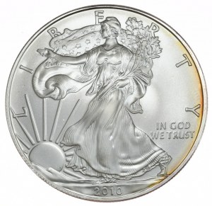 USA, 1 dolár, 2010, 1 oz, rýdze striebro