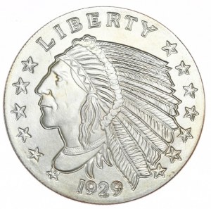 USA, indická, 1oz., ryzí stříbro