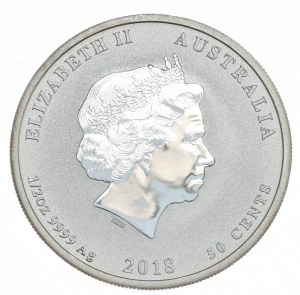 Australia, Lunario II, Anno del Cane, 2018. 1/2 oz.