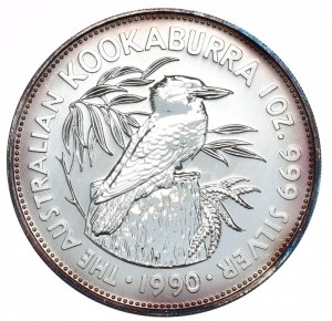 Australia, Kookaburra, 1990, 1 oz., Ag 999