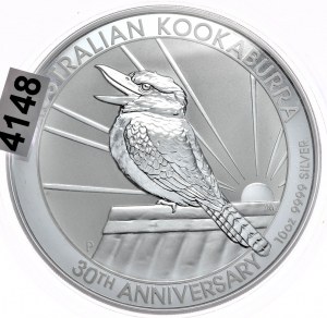 Austrálie, Kookaburra, 2020, 10oz., 10 dolarů