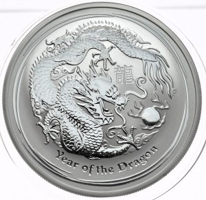 Australia, Lunar II, Year of the Dragon, 2012, 1oz.