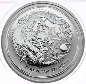 Australia, Lunar II, Year of the Dragon, 2012, 1oz.