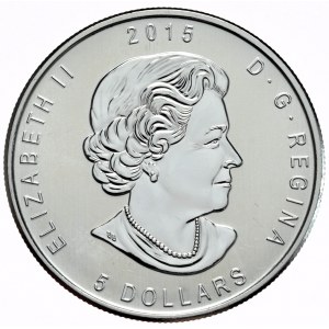 Kanada, 5 Dolarów, 2015r., Puchacz, 1oz.