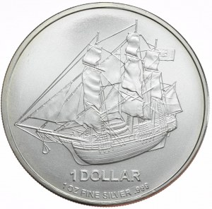 Cookove ostrovy, 1 dolár, 2009, HMS Bounty